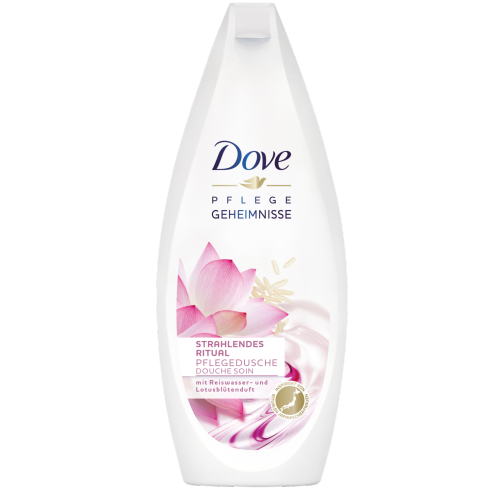 Dove douche de soin à l'extrait de fleur de lotus et l'huile de riz